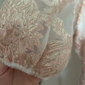 Elegant Pink Embroidered Mini Dress